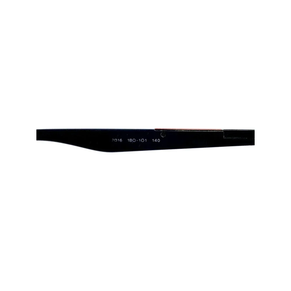 Prada Men Black Rectangular Glasses Red Accent Temples Italy 52 16 140